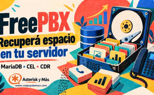 Mantenimiento del almacenamiento de FreePBX y MariaDB para controlar el crecimiento de los registros CEL y CDR.