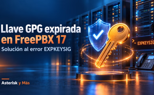 Renovación de la llave GPG del repositorio FreePBX 17 para resolver el error EXPKEYSIG en APT.